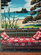 Red Couch, Whangapoua Beach by Tony Ogle